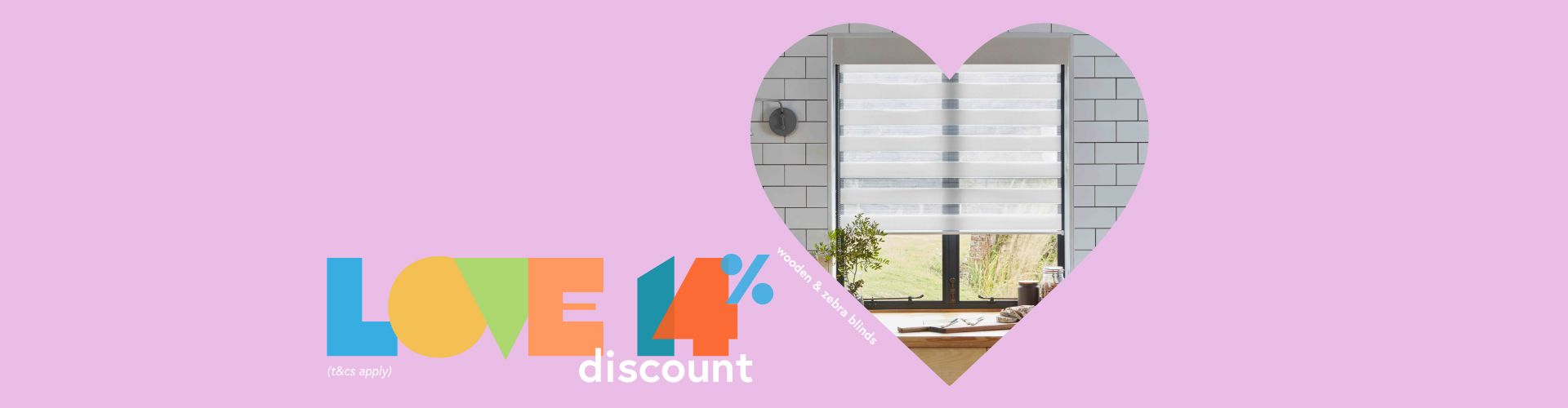 Valentines Sale - 14% off Wooden and Zebra Blinds