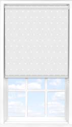 Main display image for Roller Blind product with Grey Polka Dot Blackout fabric